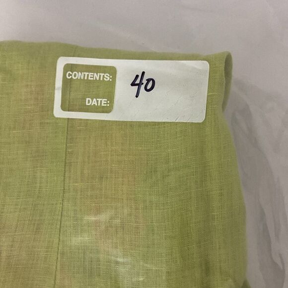 Nygard Collection Lime Green Linen Top Cottagecore Artsy Beachy Office Size 10 - Picture 8 of 8